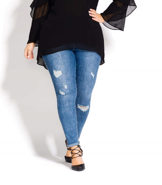 City Chic Women's STOP HI LO COLD SHOULDER Black Size Petite Small