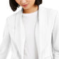 Bar III Women's Knit Crepe Ruched Sleeve Blazer White Size X-Large