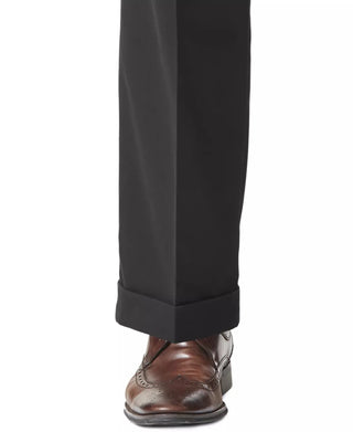 Dockers Men's Comfort Relaxed Pleated Cuffed Fit Stretch Pants Black Size 34
