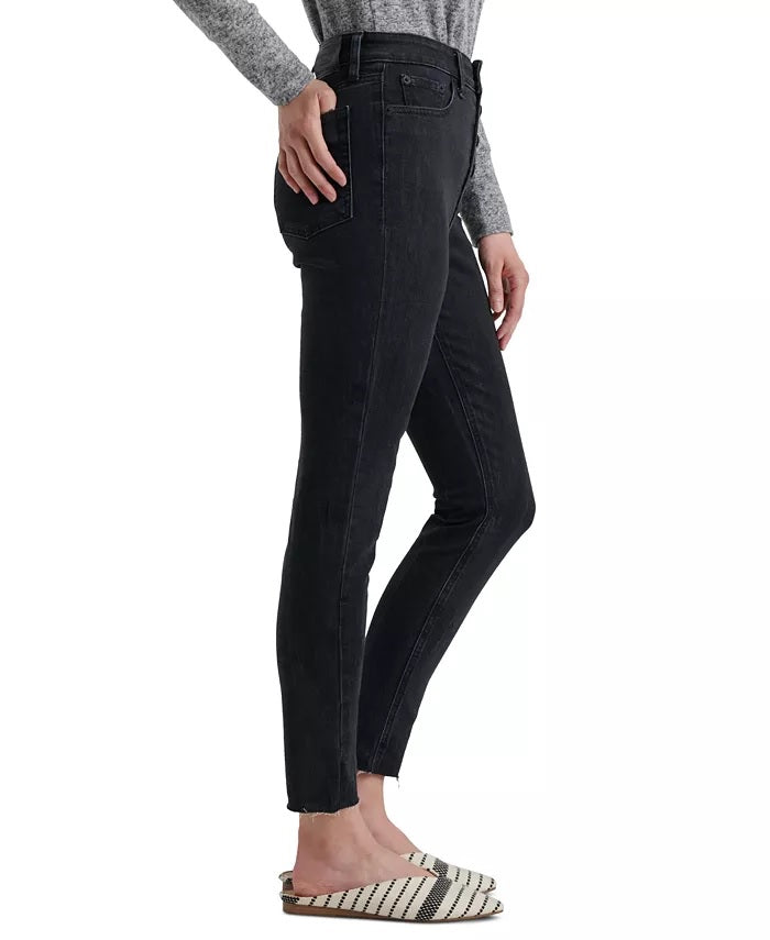 Lucky Brand Women's Bridgette Button-Fly Skinny Jeans Black Size 26
