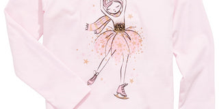Epic Threads Kid's Toddler Girls Ballerina Ice Skater T Shirt Pink Size 2T