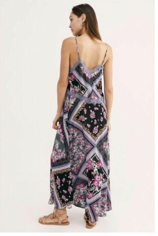 Free People Women's Stevie Print Maxi Dress Size Black Size X-Small