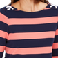 Charter Club Women's Grommet Trim Striped Top Red Size X-Small