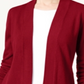 Karen Scott Women's Open Front Cardigan Red Size X-Small