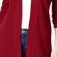 Karen Scott Women's Open Front Cardigan Red Size X-Small