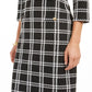 Charter Club Women's Textured Plaid Dress Black Size X-Large