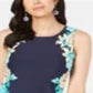 Charter Club Women's Floral Print Shift Dress Blue Size Petite Small