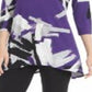 Alfani Women's Printed Swing Top Purple Size Petite Medium
