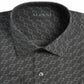 Alfani Men's Athletic Fit Print Dress Shirts Black Size 17-17.5 34-35