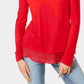 INC International Concepts Women's Sheer Trim Basic T Shirt Red Size Medium