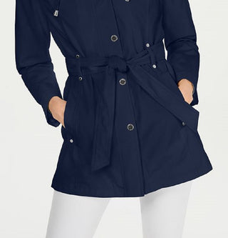 Nautica Women's Belted Raincoat Blue Size X-Small