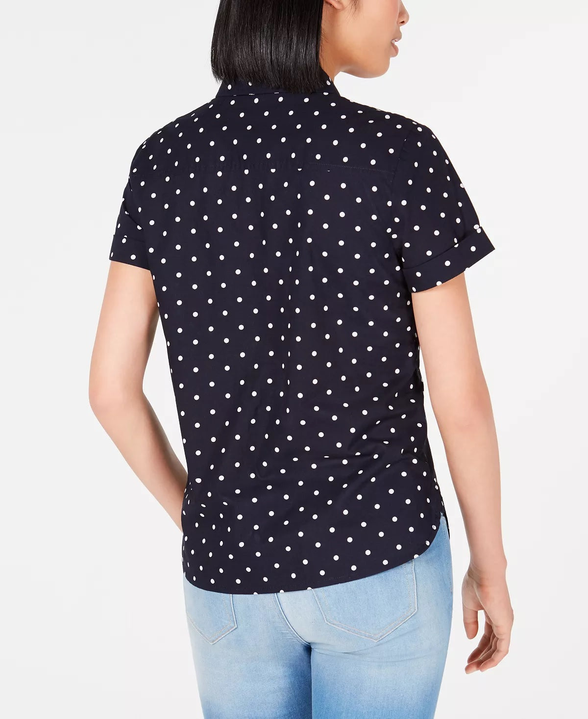Tommy Hilfiger Cotton Dot-Print Camp Shirt Navy Size XX-Large