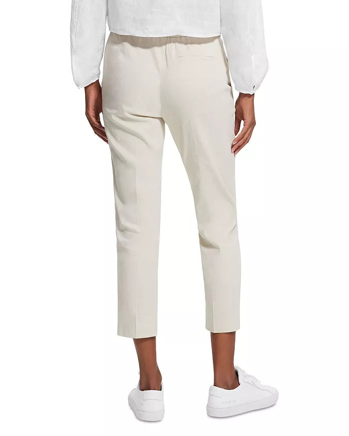 Theory Women's Crop Moleskin Pants Ivory White Size 10