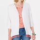Style & Co Women's Cotton Tassel-Trim Kimono Top White Size Large