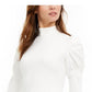 Calvin Klein Women's Puff Shoulder Dress White Size 12