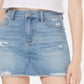 Tinseltown Junior's Ripped Denim Mini Skirt Blue Size 15
