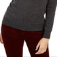 Charter Club Women's Merino Wool Turtleneck Sweater Gray Size S