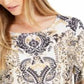 Style & Co Women's Printed Flutter Sleeve Top Blue Size XX-Large