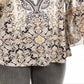 Style & Co Women's Printed Flutter Sleeve Top Blue Size XX-Large