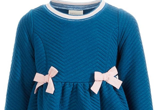 First Impressions Infant Girls Quilted Dress Blue Size 24 Months