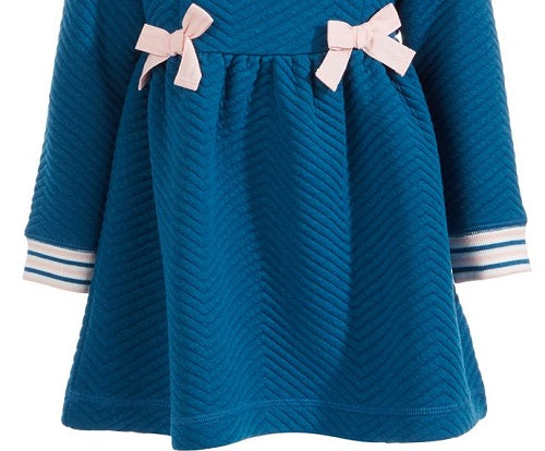 First Impressions Infant Girls Quilted Dress Blue Size 24 Months