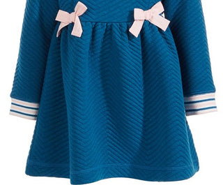 First Impressions Infant Girls Quilted Dress Blue Size 24 Months