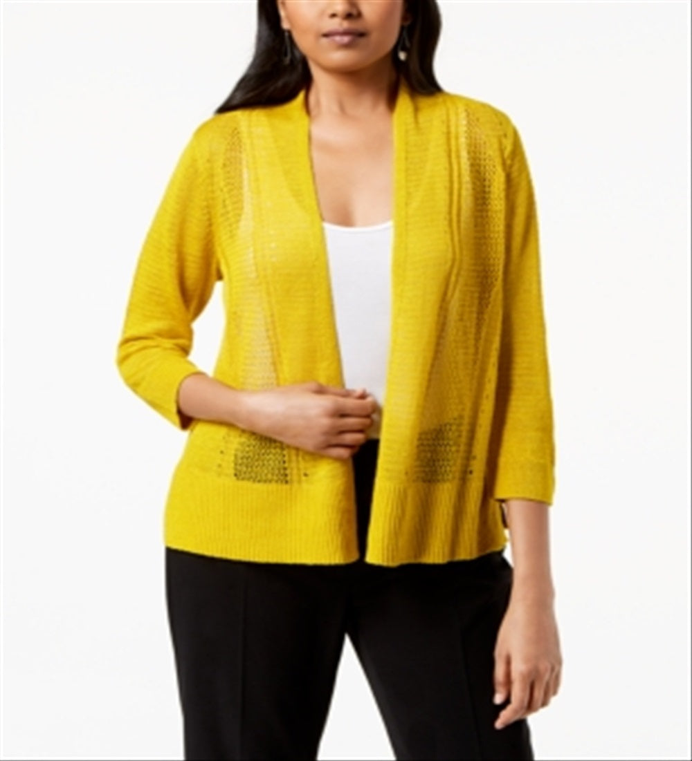 Alfani Women's Open Front Cardigan Choose Yellow Size Petite L