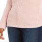 Charter Club Women's Cotton Textured V Neck Sweater Pink Size X-Small