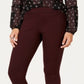 Style & Co Women's Snap-Hem Ponte-Knit Leggings  Red Size Large