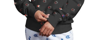 Champion Women's Fitness Activewear Sweatshirt Black Size Large