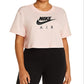 Nike Women's Air Short Sleeve Crop Top Pink Size 2X