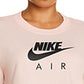 Nike Women's Air Short Sleeve Crop Top Pink Size 2X