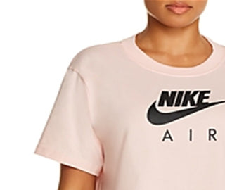 Nike Women's Air Short Sleeve Crop Top Pink Size 2X