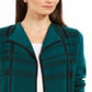 Charter Club Women's Plaid Open Front Cardigan Green Size XX-Large