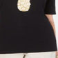 Karen Scott Women's Cotton Pineapple Graphic Print T-Shirt Black Size X-Large
