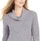 Style & Co Women's Cowl Neck Sweater Dress Gray Size X-Small