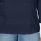 Karen Scott Women's Square Neck Lace Stripe Top Blue Size Medium