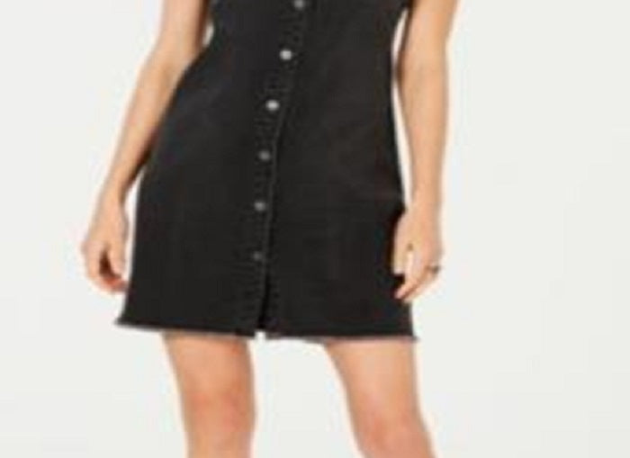 Style & Co Women's Denim Shirtdress Gray Size 14