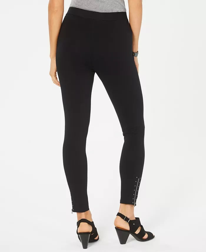 Style & Co Women's Embellished Pull-On Leggings Black Size Extra Large