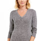 Charter Club Women's Marled-Knit Tunic Sweater Black Size Extra Large