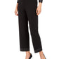 JM Collection Women's Studded-Hem Ankle Pants  Black Size Small