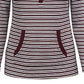 Karen Scott Women's Striped Henley Top Red Size Large