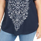 Style & Co Women's Plus Graphic Print T-Shirt White Size 1X