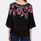 Style & Co Women's Printed Off-the-Shoulder Top Black Size XXL