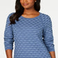 Karen Scott Women's Textured Sweater Blue Size Large
