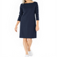 Karen Scott Women's Cotton Studded Swing Dress Blue Size XX-Large