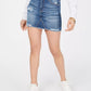 Tinseltown Junior's Ripped Denim Mini Skirt Blue Size 5