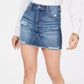 Tinseltown Junior's Ripped Denim Mini Skirt Blue Size 5