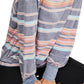 Free People Women's Arielle Printed Long Sleeve Blue Size Large