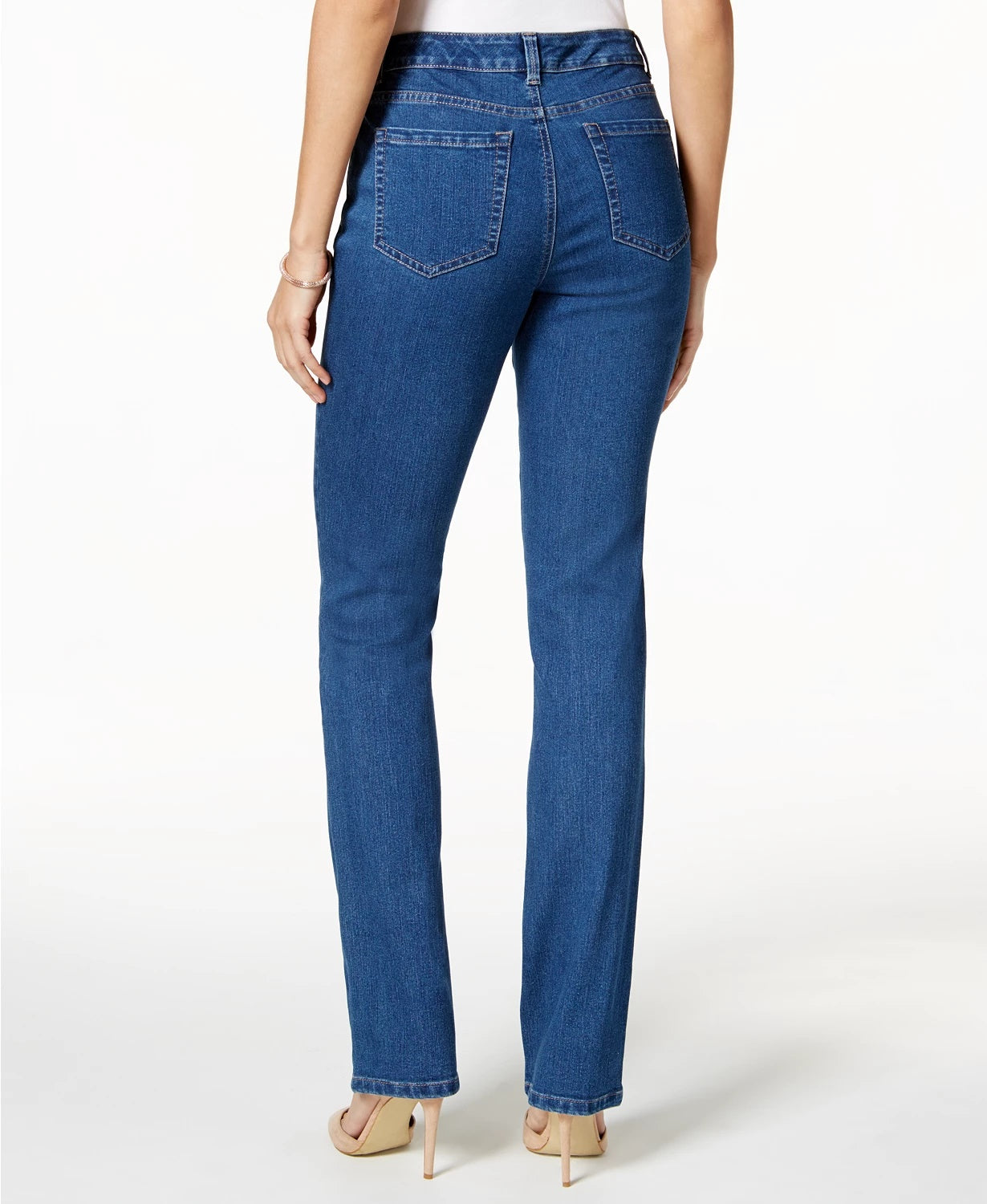 Charter Club Women's Petite Lexington Straight-Leg Jeans Petite & Petite Short Blue Size 24X4.5